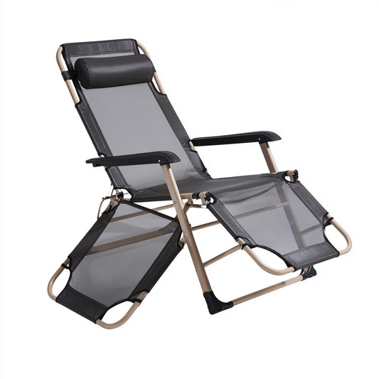 Fauteuil de détente aux lignes épurées pliant, coloris gris