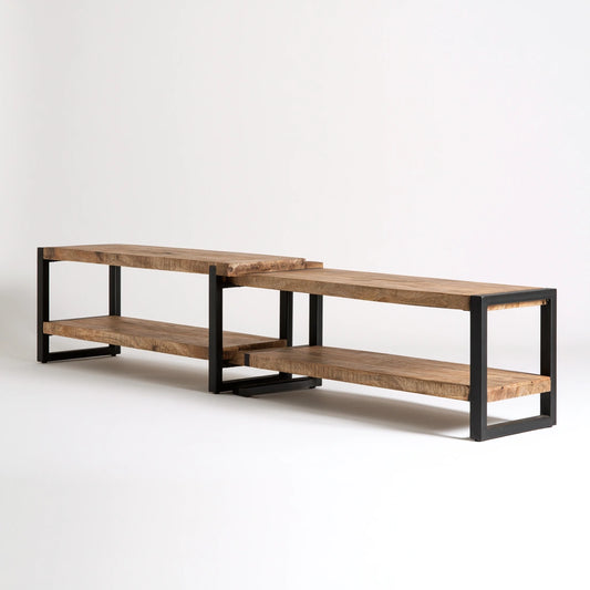 Console d'entrée aux lignes épurées, coloris gris