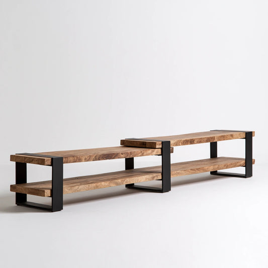 Console d'entrée aux lignes épurées, coloris gris